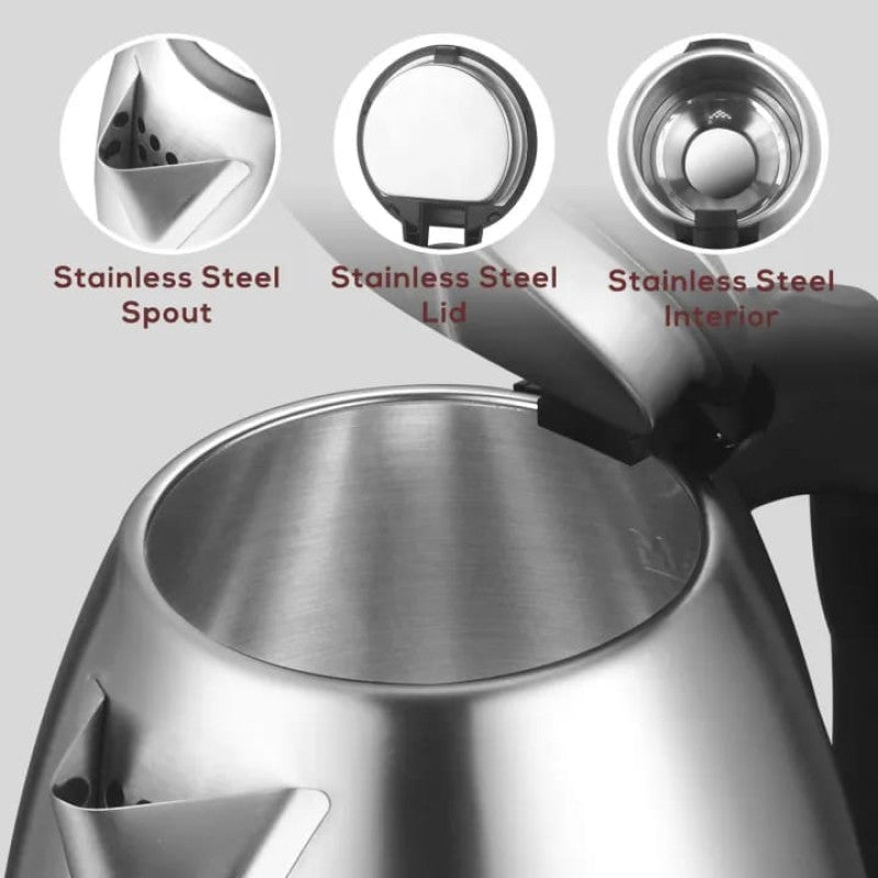 Silver Crest 2.0L Stainless Steel Electric Kettle – 1500W Fast Boiling