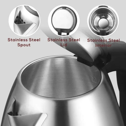 Silver Crest 2.0L Stainless Steel Electric Kettle – 1500W Fast Boiling
