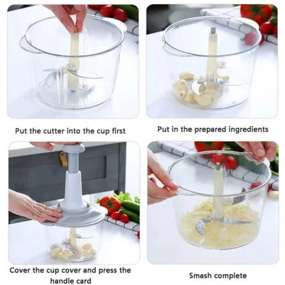 Generic Handy Manual Chopper 2L | Multi-Function Push Food Processor