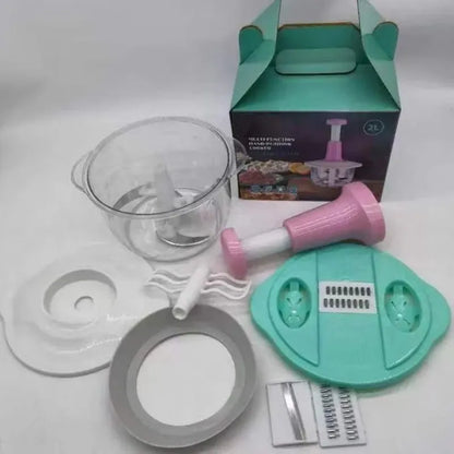 Generic Handy Manual Chopper 2L | Multi-Function Push Food Processor