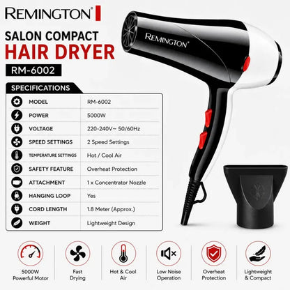 Remington RM-6002 Salon Compact | Hair Dryer 5000W
