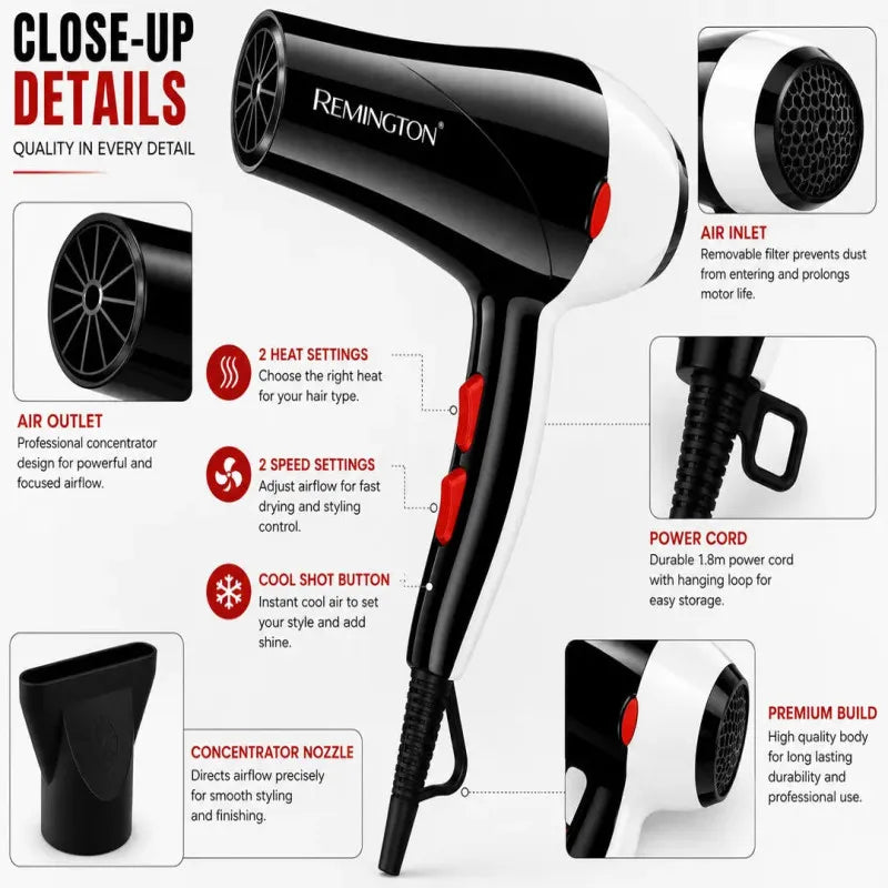 Remington RM-6002 Salon Compact | Hair Dryer 5000W