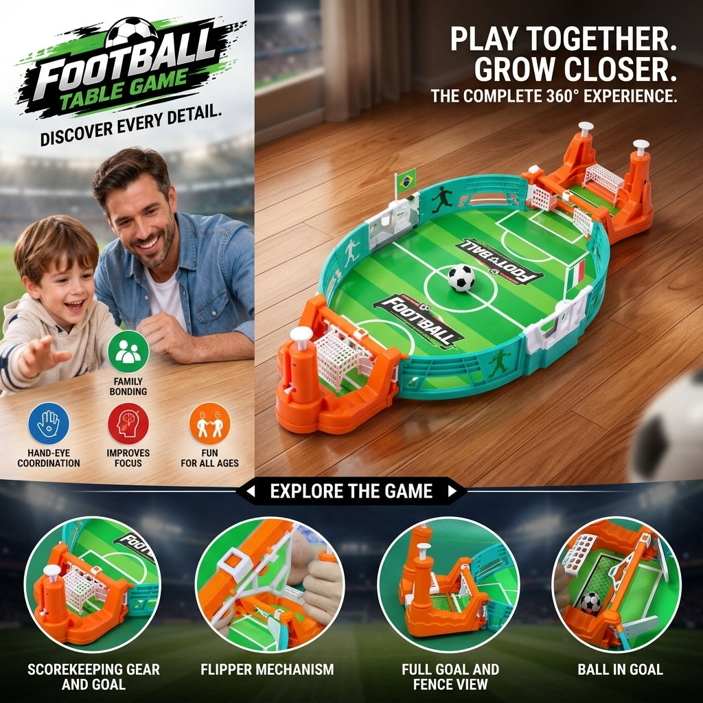 Mini Tabletop Football Game for Kids | 2-Player Soccer Toy | 6026