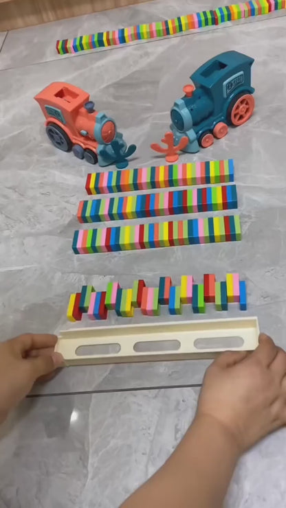 Automatic Domino Electric Train Toy Set (60 Pcs) | Ruida Toys