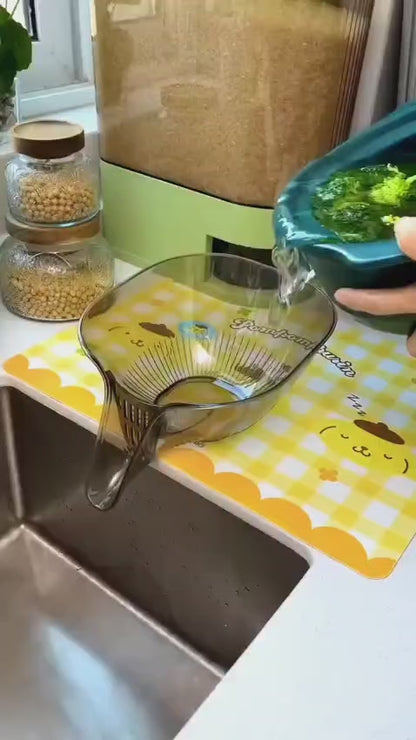 Generic Transparent Multi-Functional Plastic Drain Funnel Bowl |  Fruit & Vegetable Washing Colander