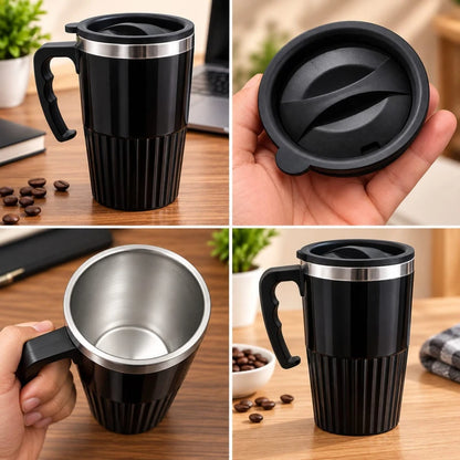 Premium Stainless Steel Travel Coffee Mug with Leak-Resistant Lid