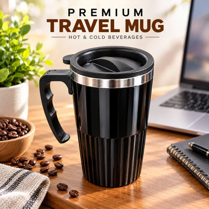 Premium Stainless Steel Travel Coffee Mug with Leak-Resistant Lid